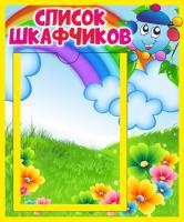 Стенд Список шкафчиков Капитошка с А5
