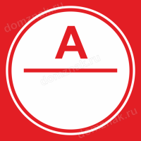 Знак категория помещения