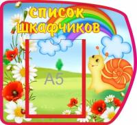 Стенд Список шкафчиков Улитка