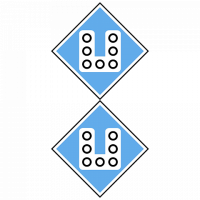 Знак Включить ток на электропоезде
