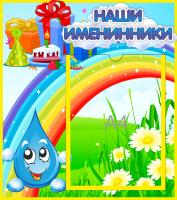 Стенд Наши именинники Капелька
